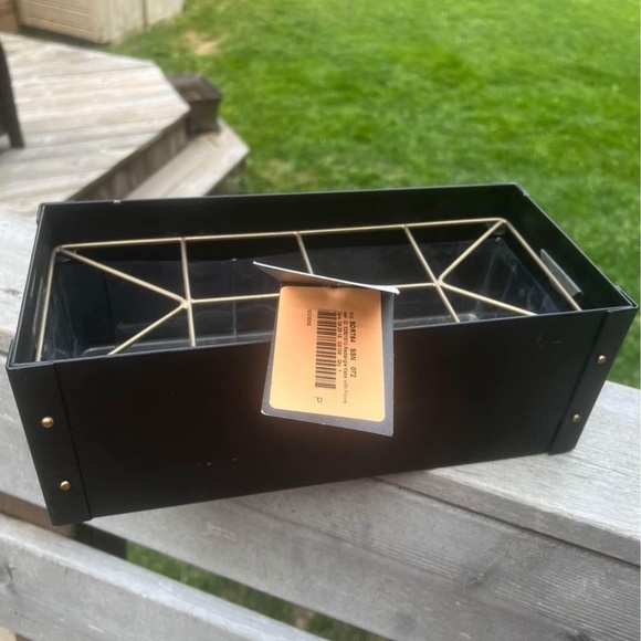 HEARTH & HAND With Magnolia Rectangular Metal Vase Black & Gold BRAND NEW - Picture 6 of 10